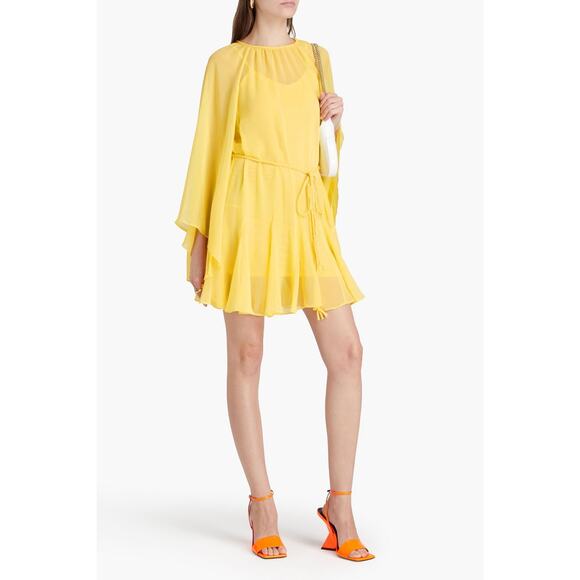 Alice + Olivia Belted Crepon Mini Dress - Picture 2 of 4